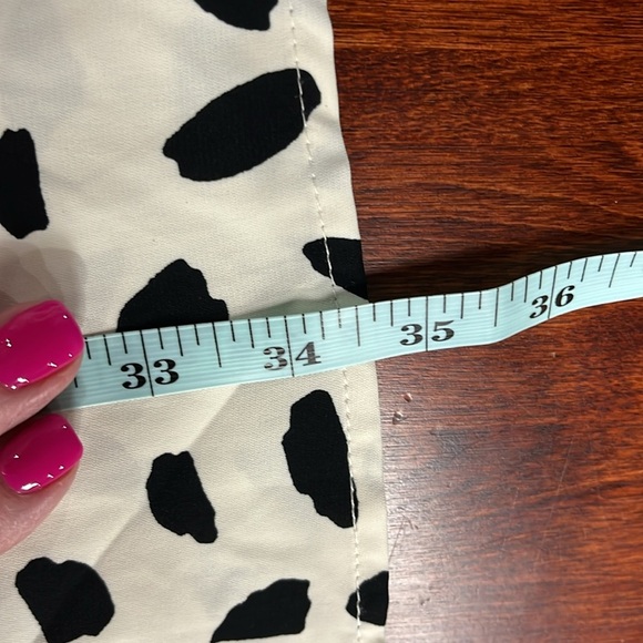 Umgee Womens Mini Dress S Off-White Black Dalmatian Print Sleeveless Boho Flowy - Picture 14 of 15